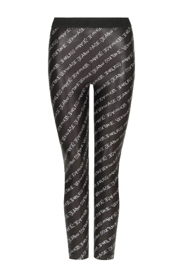 VERSACE JEANS COUTURE: Чёрные легинсы 