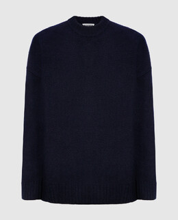 Jil Sander: Синий свитер 