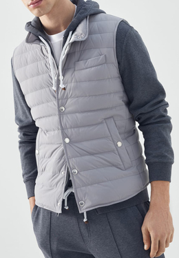 BRUNELLO CUCINELLI: Серый жилет 