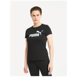 PUMA: Чёрная футболка  Ess