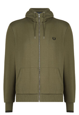 FRED PERRY: Зелёная толстовка 