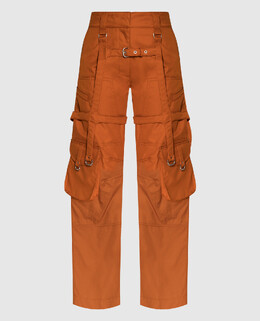 Off-White: Оранжевые брюки 