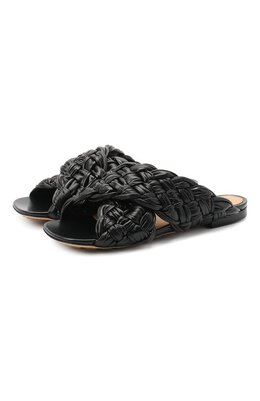 Bottega Veneta: Чёрные шлёпанцы  BV Board