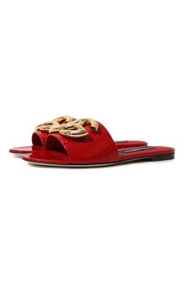 Dolce & Gabbana: Красные шлёпанцы  Bianca