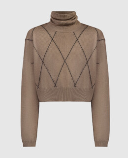 Brunello Cucinelli: Коричневый свитер 