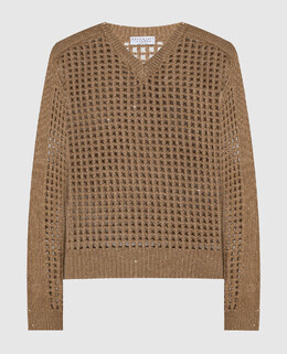 Brunello Cucinelli: Коричневый свитер 