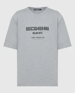 Dolce&Gabbana: Серая футболка 