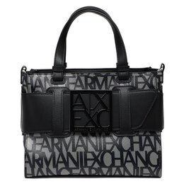 Armani Exchange: Чёрная спортивная сумка 