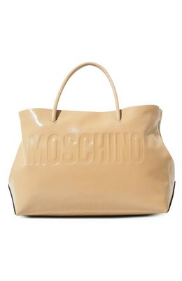Moschino: Бежевая сумка 