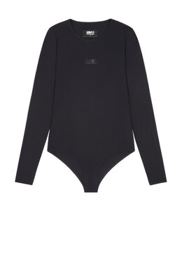 MM6 Maison Margiela: Чёрный боди 