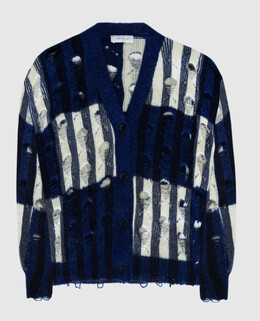 Off-White: Сині кардигани 