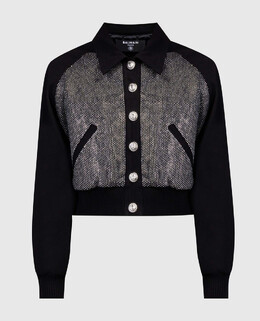 Balmain: Чёрная куртка 