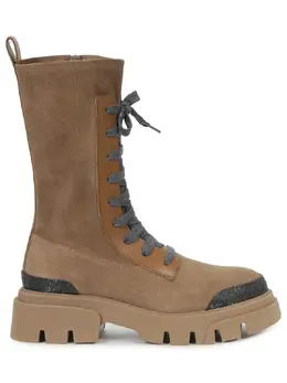 BRUNELLO CUCINELLI: Коричневые ботинки 