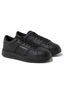 EMPORIO ARMANI: Чёрные кроссовки 