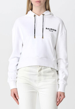 BALMAIN: Белая толстовка 