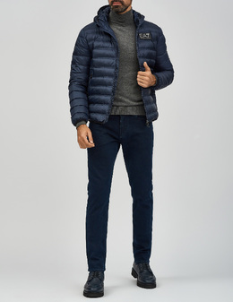 EA7 EMPORIO ARMANI: Сині пуховики 
