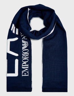 EA7 EMPORIO ARMANI: Сині шарфи 