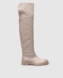 Santoni: Бежевые сапоги 