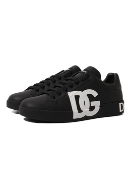 DOLCE&GABBANA: Чёрные кеды 