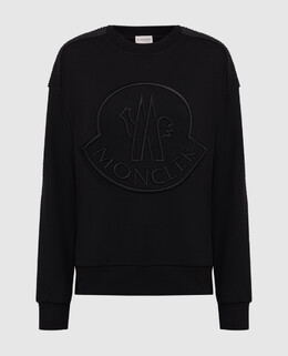 Moncler: Чёрный свитшот 
