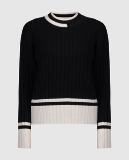Moncler: Чёрный свитер 