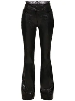 MUGLER: Кожаные брюки 