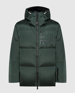 Moncler Grenoble: Зелёный пуховик 