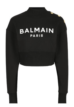 BALMAIN: Чёрный свитшот 