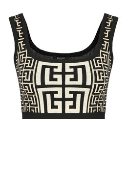 BALMAIN: Чёрный топ 