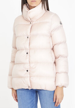 MONCLER: Белый пуховик 