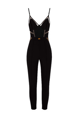 ELISABETTA FRANCHI: Чёрный комбинезон 