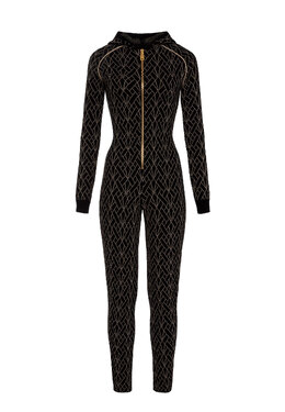 ELISABETTA FRANCHI: Чёрный комбинезон 