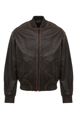 Trussardi: Кожаная куртка 
