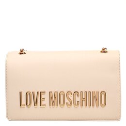 Love Moschino: Бежевая сумка 
