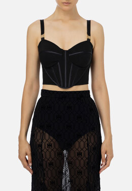 ELISABETTA FRANCHI: Чёрный топ 