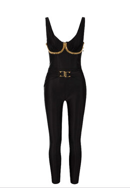 ELISABETTA FRANCHI: Чёрный комбинезон 