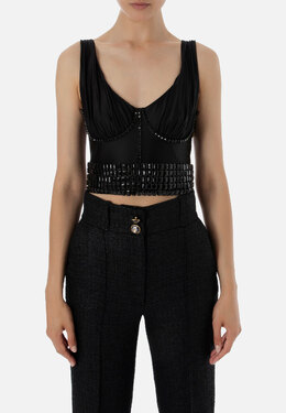 ELISABETTA FRANCHI: Чёрный топ 