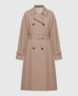 Max Mara Weekend: Бежевый плащ 