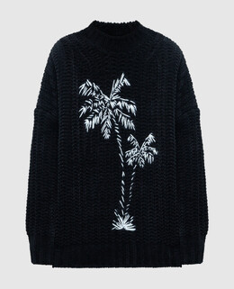 Palm Angels: Синий свитер 