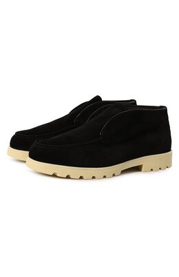 Santoni: Чёрные ботинки 