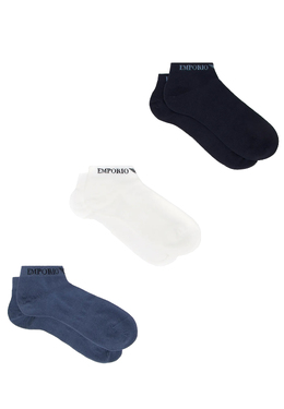 EMPORIO ARMANI Underwear: Голубые носки 