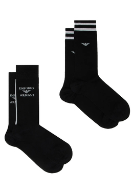 EMPORIO ARMANI Underwear: Чёрные носки 