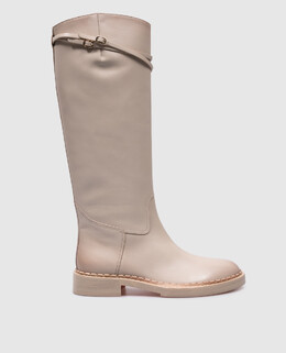 Santoni: Бежевые сапоги 