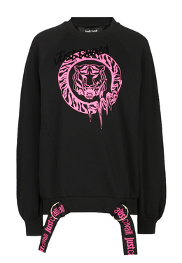 JUST CAVALLI: Чёрный свитшот 