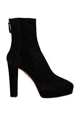 AQUAZZURA: Чёрные ботинки 