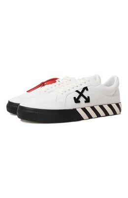 Off-White: Чёрные кеды  Vulcanized