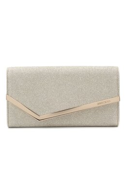 Jimmy Choo: Серебристый клатч  Emmie