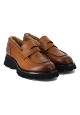 SANTONI: Коричневые лоферы 