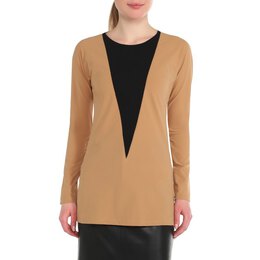 Mm6 Maison Margiela: Бежевая футболка 