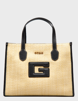 GUESS: Бежевая сумка 